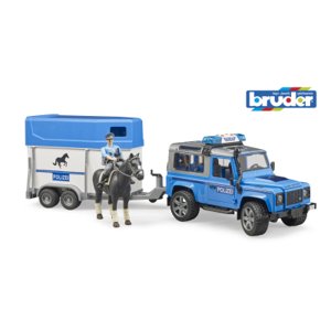 Land Rover policie, figurka, kůň