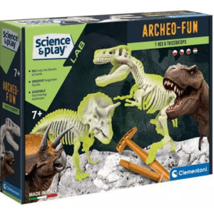 Archeologická sada T-rex a Triceratops