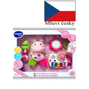 První dárek pro miminko CZ - růžový - soubor hraček