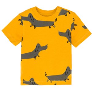 Tričko s pejsky- žluté - 62 YELLOW