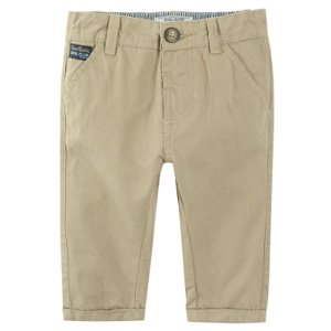 Kalhoty s imitací poklopce a zadní kapsy- béžové - 62 BEIGE