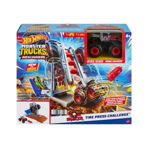 Hot Wheels monster trucks aréna: závodní výzva herní set - Tire Press Challenge