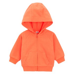 Mikina na zip s kapucí -oranžová - 62 ORANGE