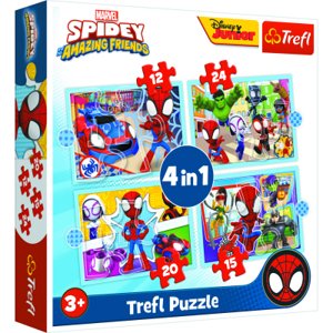 Puzzle Spidey a jeho úžasní přátelé 4v1