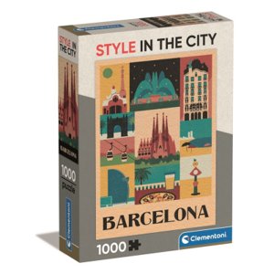 Clementoni - Puzzle 1000 Style in the city Barcelona Compact box