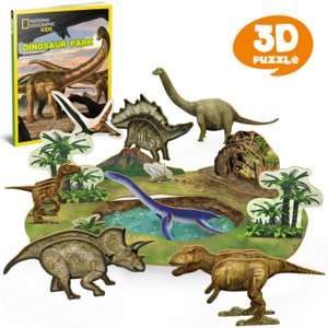 CubicFun - Puzzle 3D National Geographic - Dino park - 43 dílků