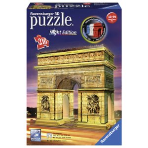 Ravensburger Puzzle 3D Vítězný oblouk Noční edice 216 dílků