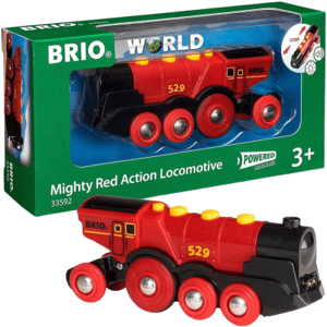 BRIO Mohutná elektrická červená lokomotiva se světly