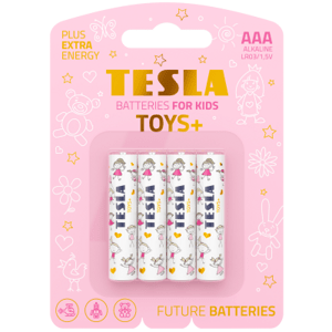 TESLA TOYS+ Alkalická baterie HOLKA AAA 4ks
