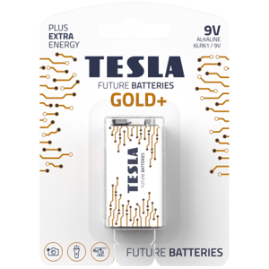 TESLA GOLD+ Alkalická baterie 9V 1ks