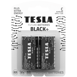 TESLA BLACK+  Alkalická baterie malé mono C 2ks