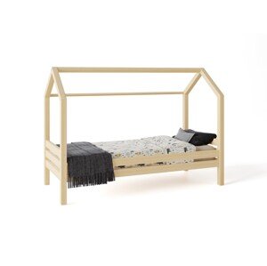 ELIS DESIGN Domečková postel s šuplíkem premium rozměr lůžka: 80 x 160 cm, šuplík, nožičky: s nožičkami, bez šuplíku, Zábrany: Zadní