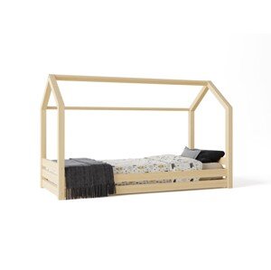 ELIS DESIGN Domečková postel s šuplíkem premium rozměr lůžka: 90 x 180 cm, šuplík, nožičky: bez nožiček, Zábrany: Žádná