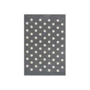 Livone Dětský koberec - krémový s puntíky barva: stříbrnošedá-bílá, rozměr: 100 x 160 cm