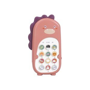eliNeli Dětský telefon dinosaurus - růžový