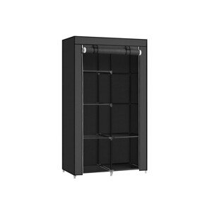 Nábytek Šatní skříň látková 168x88x45 cm - černá