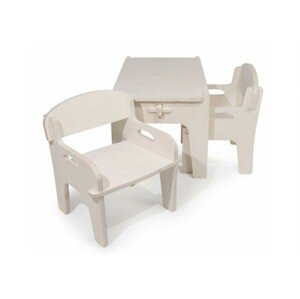 ELIS DESIGN Set dětského nábytku (stoleček + židličky) bílý