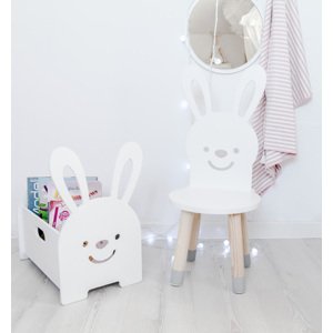 ELIS DESIGN Dětská židlička Zajíček barva: Bílá