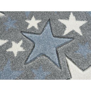 Livone Dětský koberec - Moře hvězdiček barva: stříbrnošedá - modrá, rozměr: 120 x 180 cm