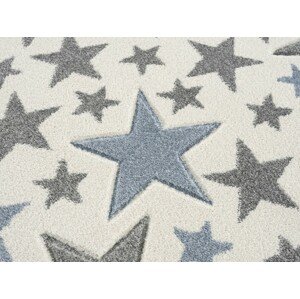 Livone Dětský koberec - Moře hvězdiček barva: krémovošedá - modrá, rozměr: 120 x 180 cm