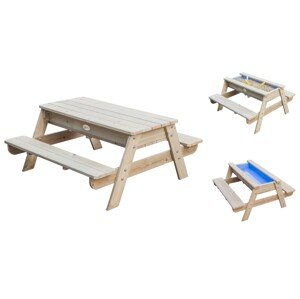 Classic WORLD Dětský dřevěný stůl s lavicemi 3v1 - venkovní