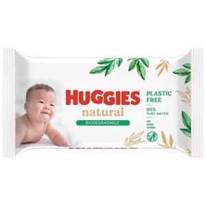 HUGGIES® Natural Pure Water Ubrousky vlhčené 48 ks