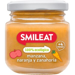 EXP: 28.02.2024 SMILEAT Organic příkrm Jablko a pomeranč 130 g, 4m+