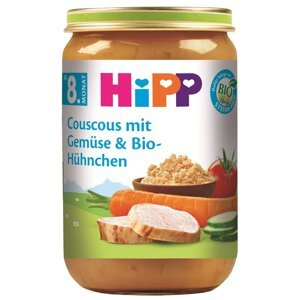 HiPP BIO Kuskus se zeleninou a kuřecí maso 220 g, od 8. měsíce.