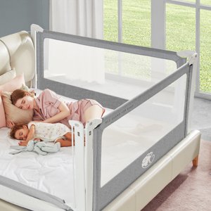 Zábrana na postel Monkey Mum® Popular - 160 cm - tmavě šedá - design