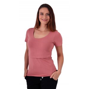 Kojicí tričko Kateřina, krátký rukáv - starorůžové L/XL