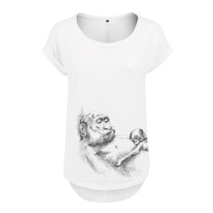 Kojicí tričko Monkey Mum® bílé - opička S