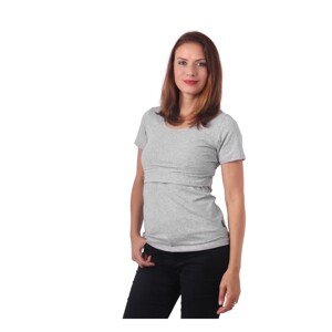 Kojicí tričko Kateřina, krátký rukáv - šedý melír XS/S