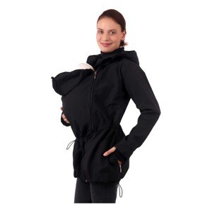 Softshellová nosicí bunda Pavla + těhotenská vsadka - černá S/M