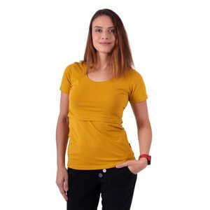 Kojicí tričko Kateřina, krátký rukáv - hořčicové XS/S