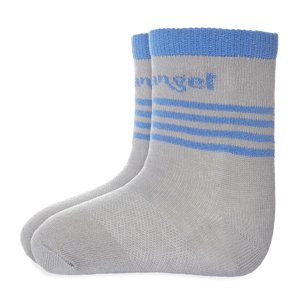 Ponožky tenké protiskluz Outlast® - tm.šedá/modrá 10-14