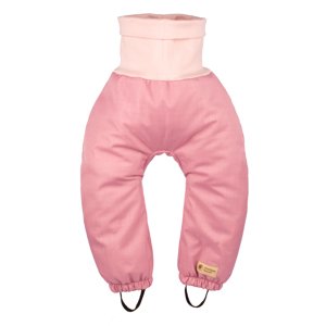 Dětské rostoucí zimní softshellové kalhoty s beránkem Monkey Mum® - Růžová ovečka 74/80