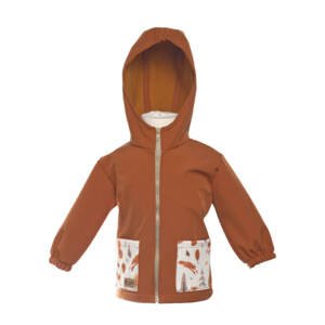 Dětská softshellová bunda s membránou Monkey Mum® - Podzimní listí, 2. jakost - Velikost 98/104