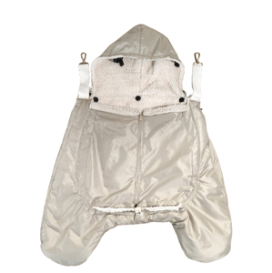 Monkey Mum® Zateplovací kapsa šusťákovina s beránkem na nosítko nebo do kočárku Carrie - 2. jakost - Béžová - Malá