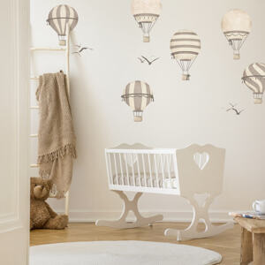 Samolepky na zeď pro děti - Samolepky balónů v neutrálních odstínech 90x70