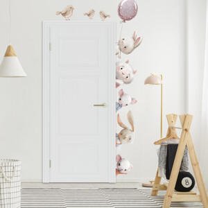 Samolepky na zeď pro děti - Akvarelová zvířátka kolem dveří N.2 - VLEVO 90x70