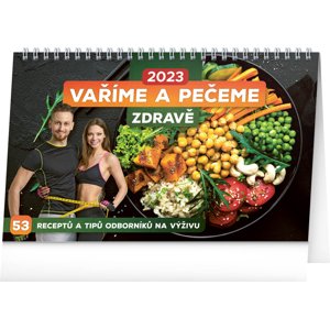 Presco Group Stolní kalendář Vaříme a pečeme zdravě 2023