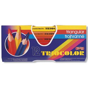 Koh-i-Noor Pastelky Tricolor lakované silné, 12 barev