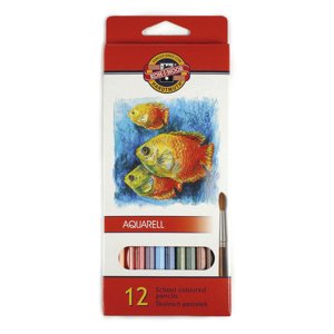 Koh-i-Noor Akvarelové pastelky Mondeluz, 12 barev