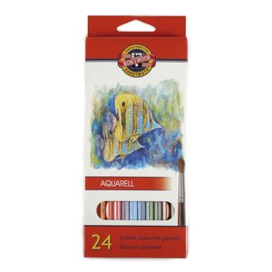 Koh-i-Noor Akvarelové pastelky Mondeluz, 24 barev