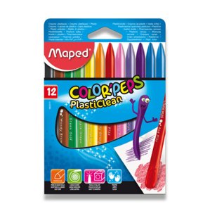 Maped Voskovky Color´ Peps Plasticlean, 12 barev