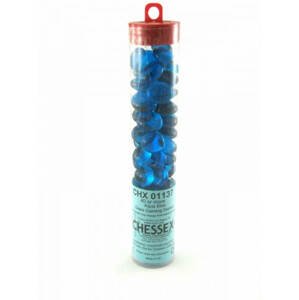 Chessex skleněné žetony countery modré Aqua Blue – 40 ks