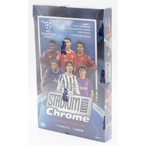 2021-2022 Topps Champions League Stadium Club Chrome Hobby Box Fotbalové karty