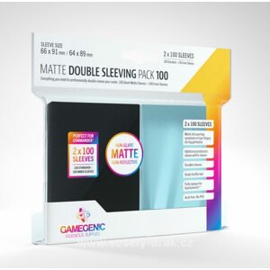 Obaly na karty Gamegenic Matte DOUBLE PACK Clear/Black - 2x100 ks