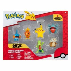 Pokémon akční figurky 6-Pack (Treecko, Torchic, Mudkip, Gible, Pikachu, Cubone)