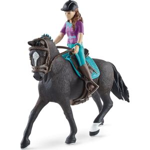Schleich 42541 Hnědovláska Lisa s pohyblivými klouby na koni